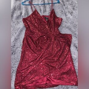 Red Sequin Dress